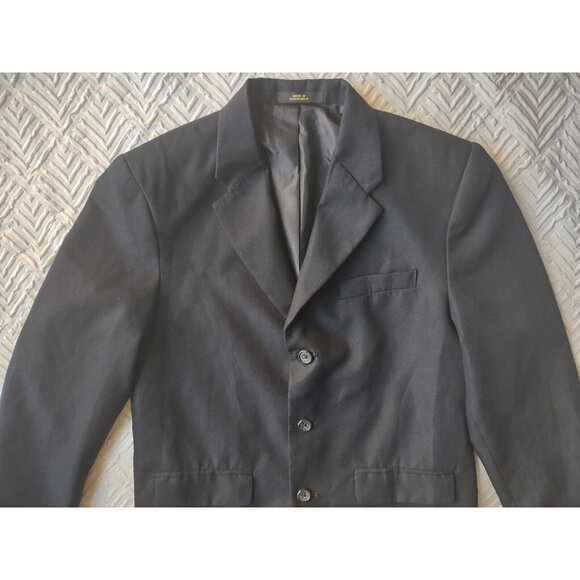 Van Heusen Boys Size 16 Navy Suit Jacket Blazer Coat 3 Button (Suit Separates) - Picture 2 of 9